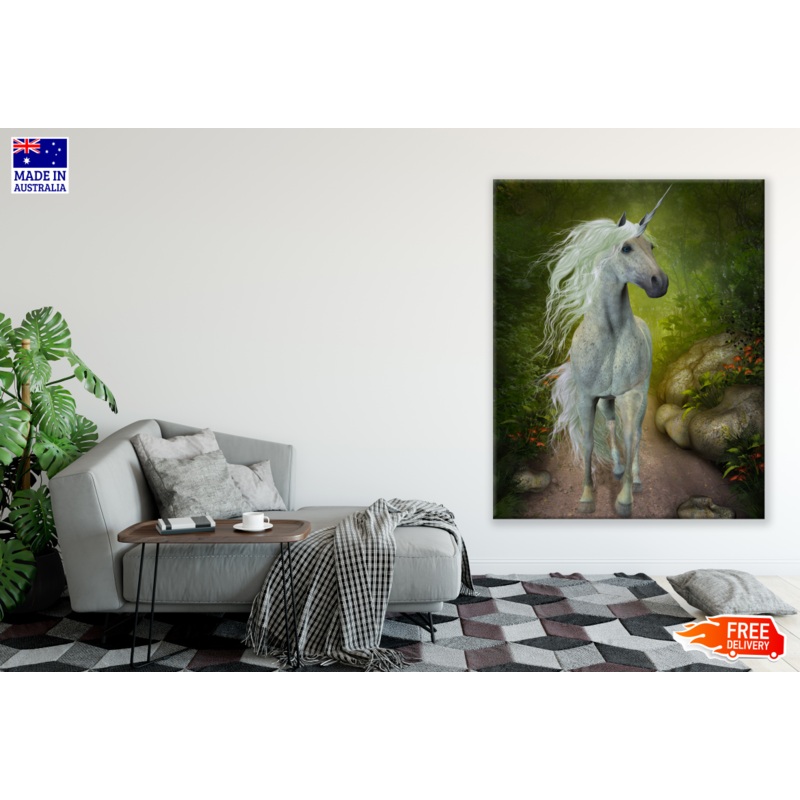 Unicorn Horse Running Painting Print 100% Australian Made