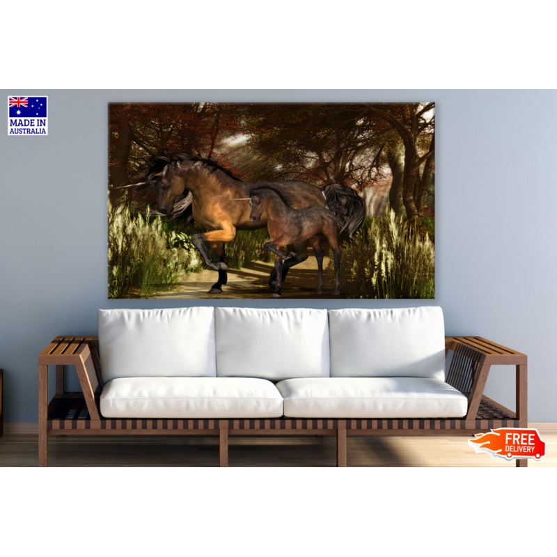 Unicorn Horses Painting Print 100% Australian Made