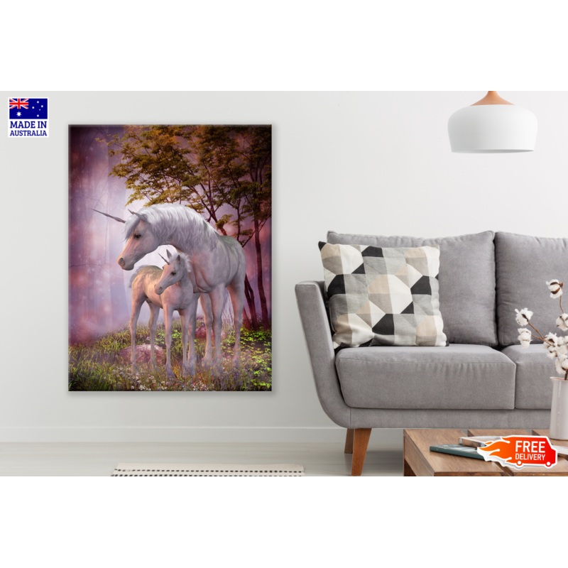 Unicorn Hoses Standing Painting Print 100% Australian Made
