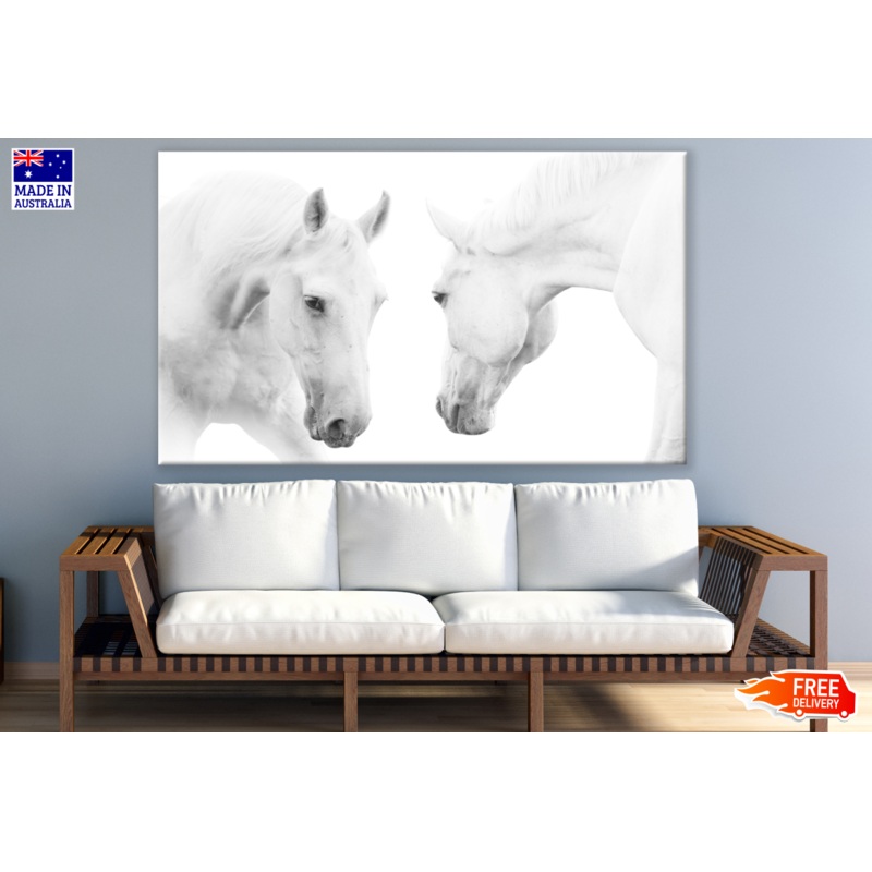 White Horses Portrait Photograph Print 100% Australian Made