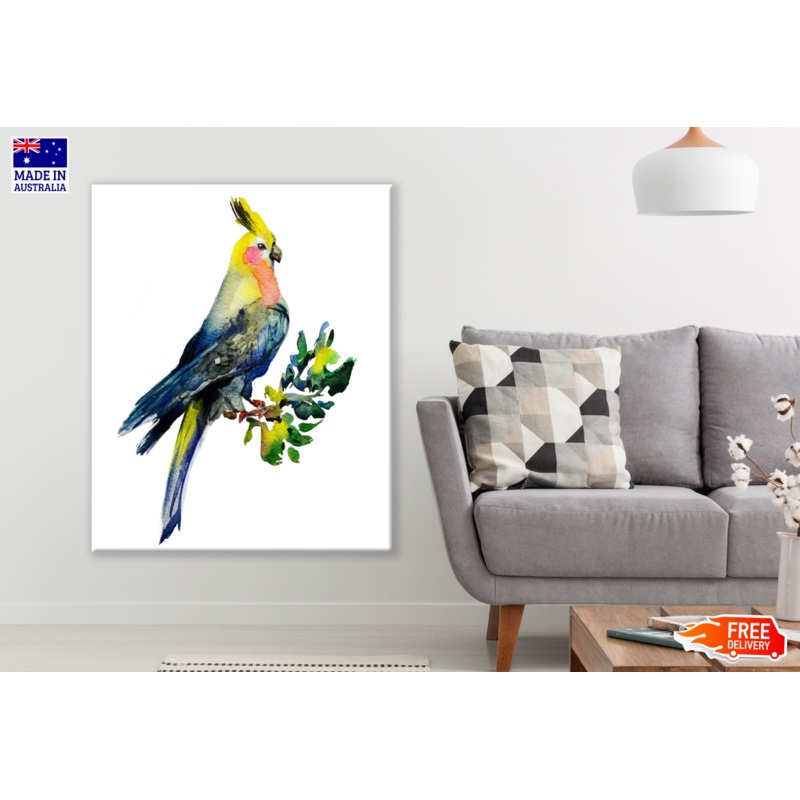 Yellow Macaw Bird Watercolour Painting Print 100% Australian Made