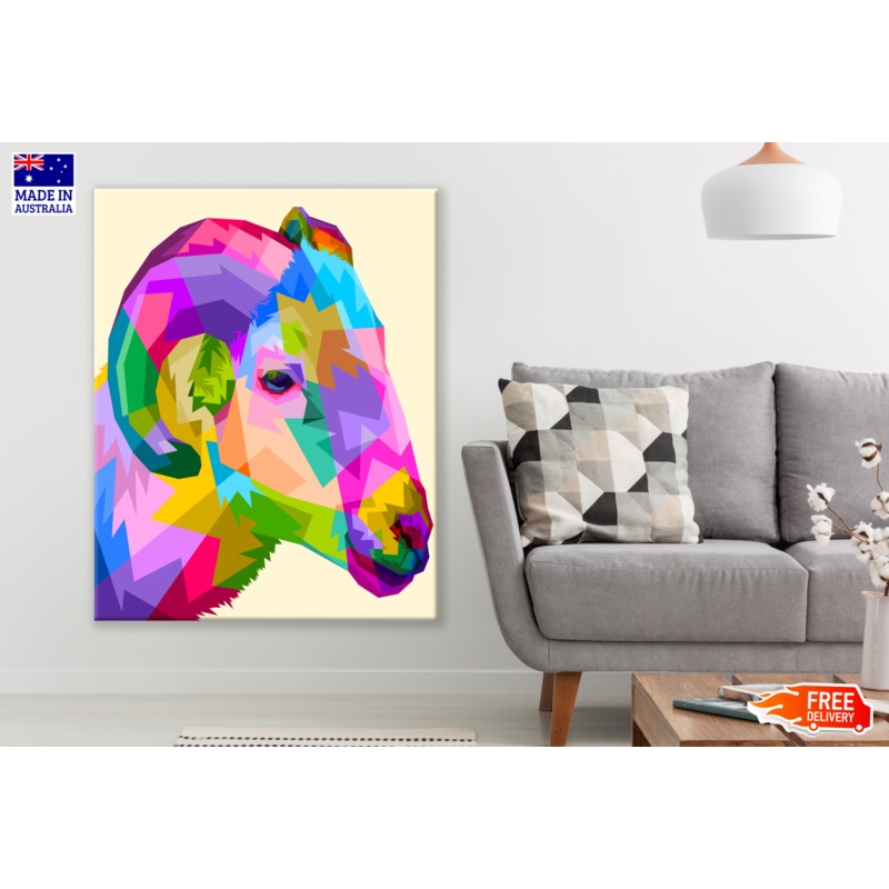 Abstract Colourful Sheep Painting Print 100% Australian Made