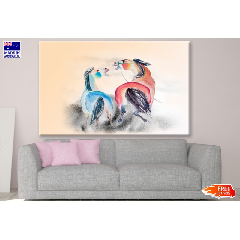 Running Horses Painting Print 100% Australian Made