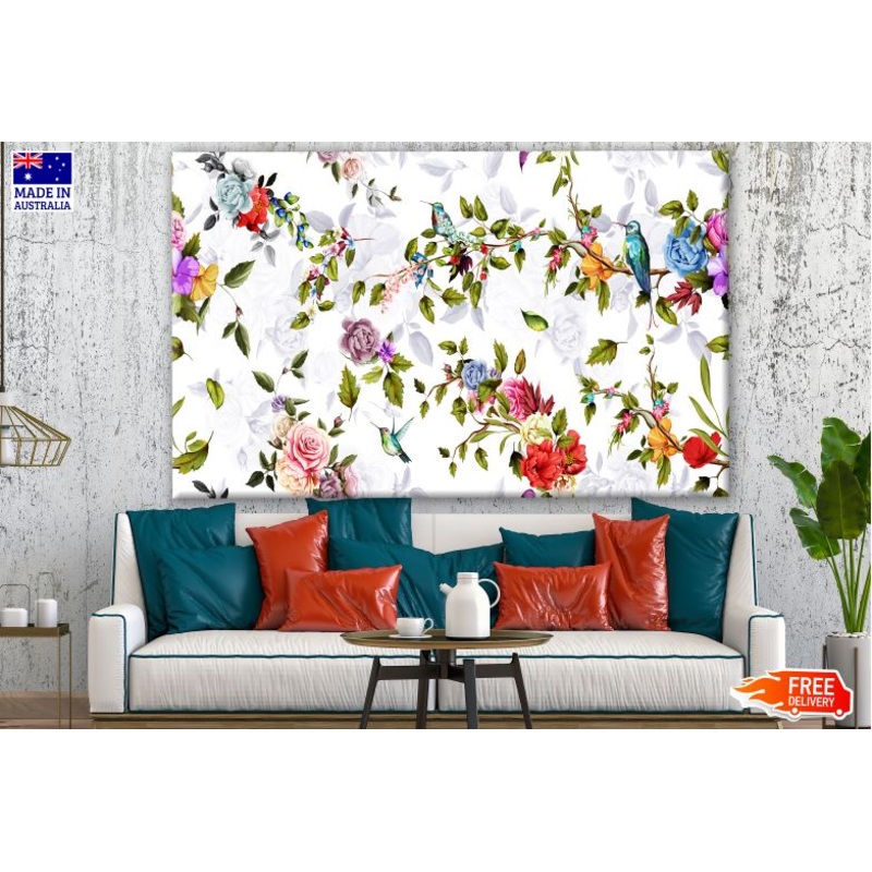 Birds & Flowers Painting Print 100% Australian Made