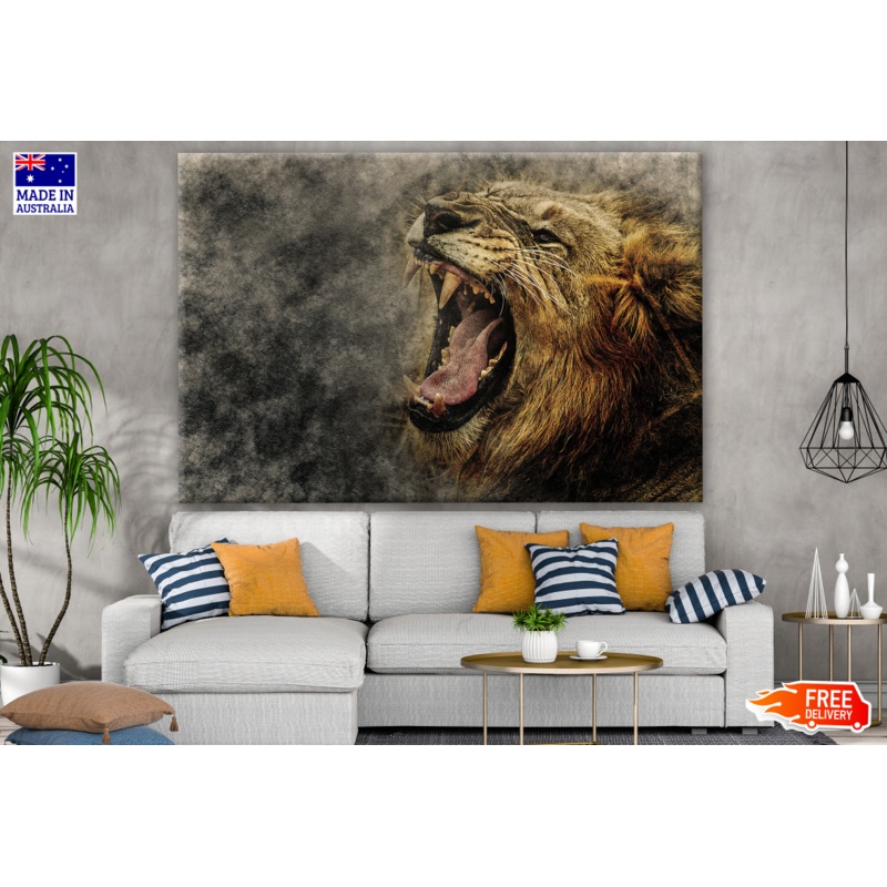 Roaring Lion Portrait Photograph Print 100% Australian Made