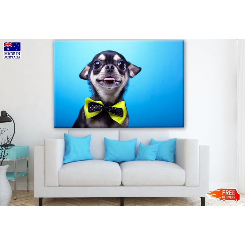 Beautiful Chihuahua Dog with Bow-Tie Photograph Print 100% Australian Made