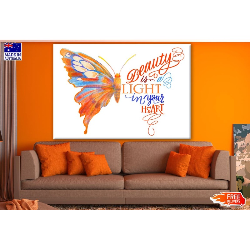 Butterfly & Quote Art Print 100% Australian Made