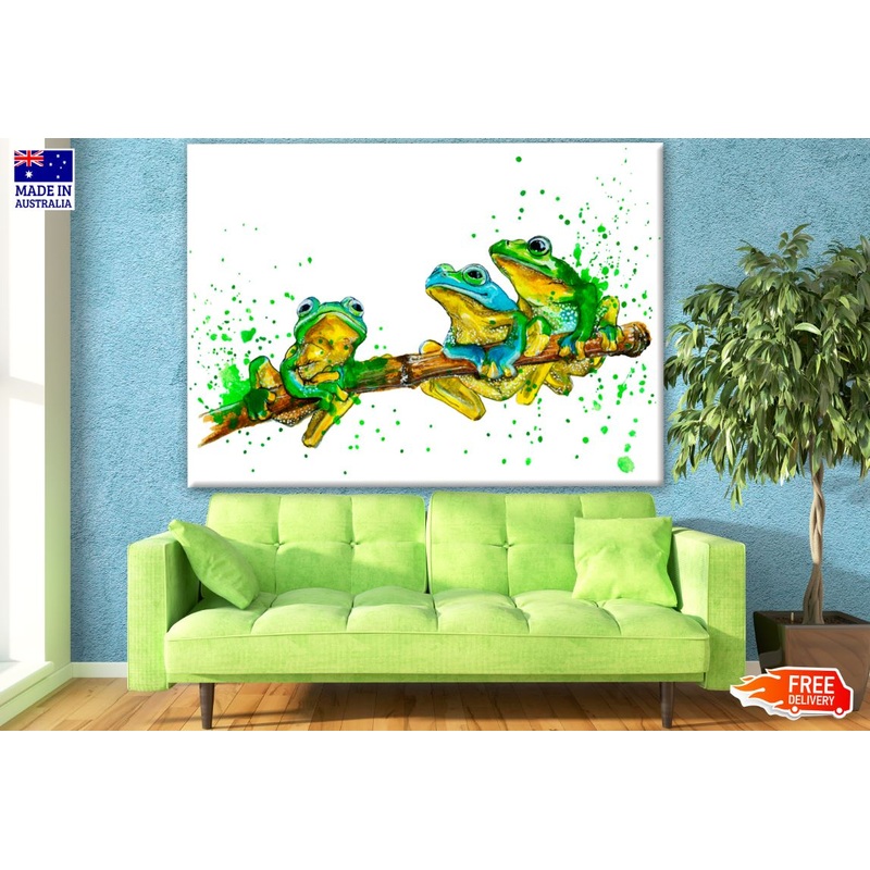 Three Frogs Painting Print 100% Australian Made