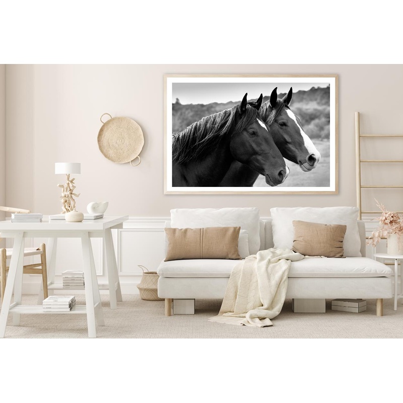 Two Horses in A Meadow Home Decor Premium Quality Poster Print Choose Your Sizes
