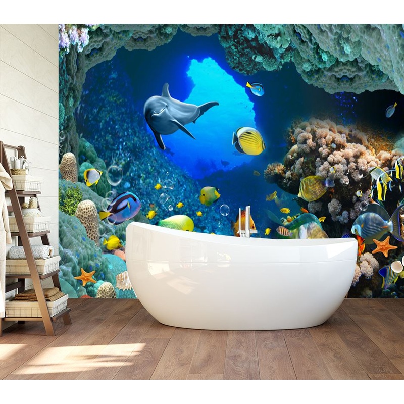 Wallpaper Murals Peel and Stick Removable Fish Wall Design High Quality
