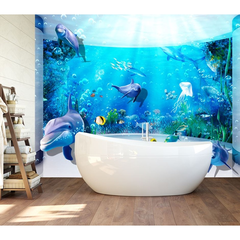 Wallpaper Murals Peel and Stick Removable Underwater Fish Swimming View High Quality