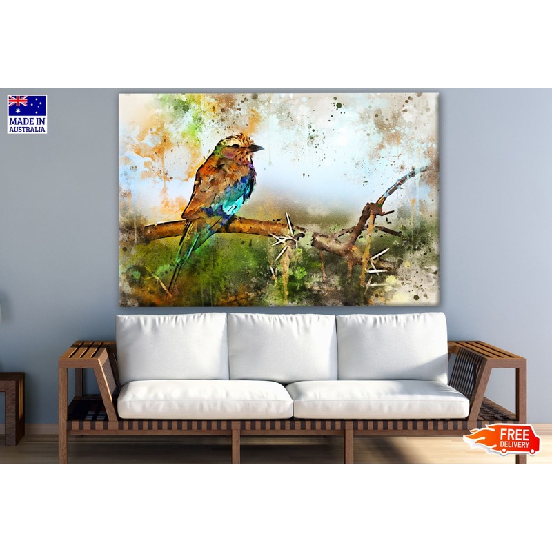 Bird on a Branch Watercolor Painting Print 100% Australian Made