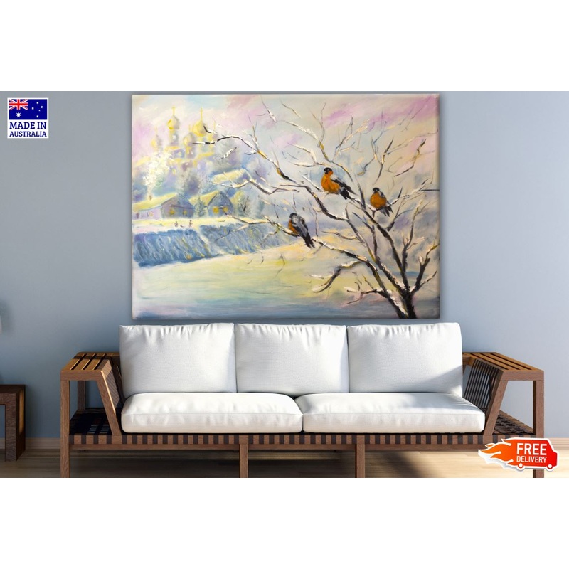Birds on Tree Watercolor Painting Print 100% Australian Made