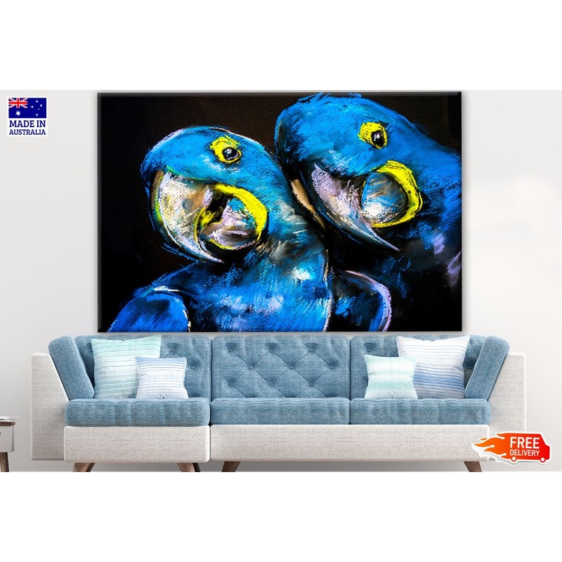 Blue Parrot Watercolor Painting Print 100% Australian Made