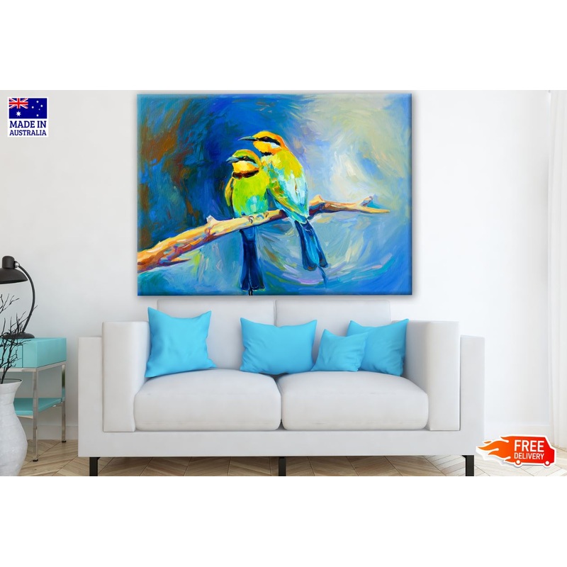 Colorful Birds Watercolor Painting Print 100% Australian Made