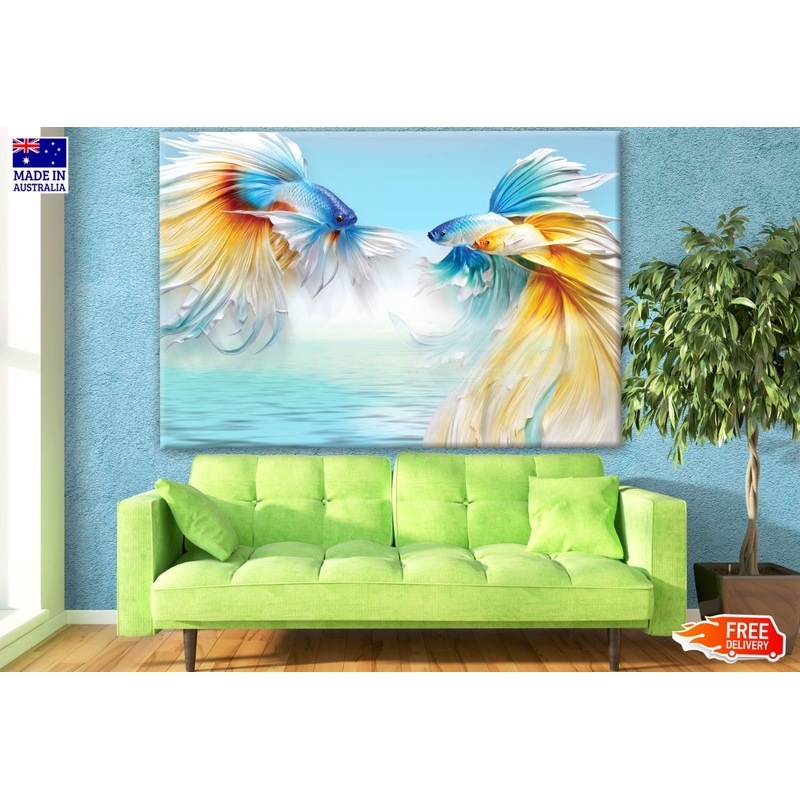 Colorful Fish 3D Design Print 100% Australian Made