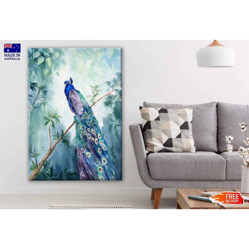 Colorful Peacock 3D Design Photograph Print 100% Australian Made