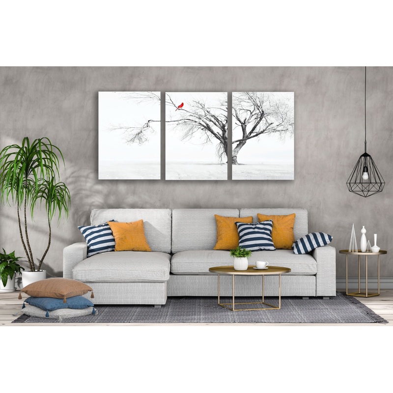 3 Set of Bird on a Tree Photograph High Quality Print 100% Australian Made Wall Canvas Ready to Hang