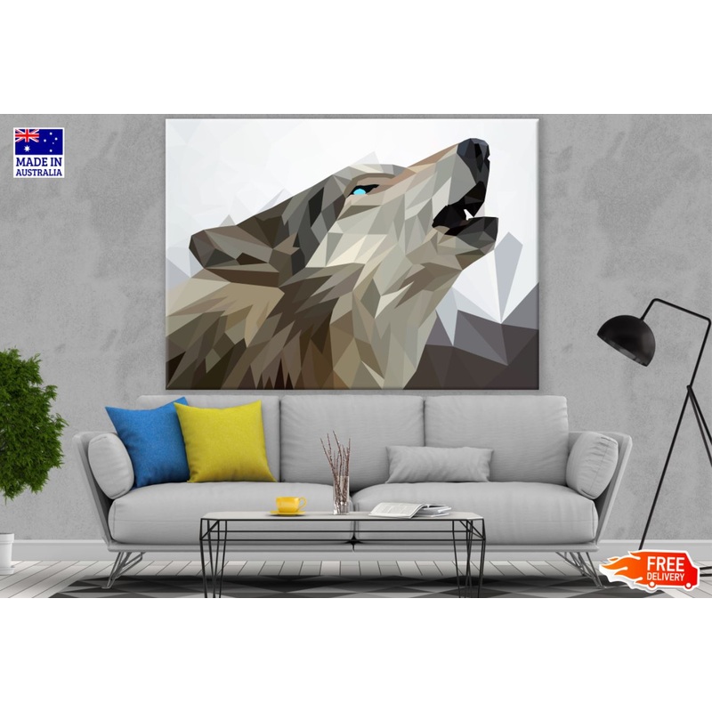 Abstract Wolf Design Print 100% Australian Made