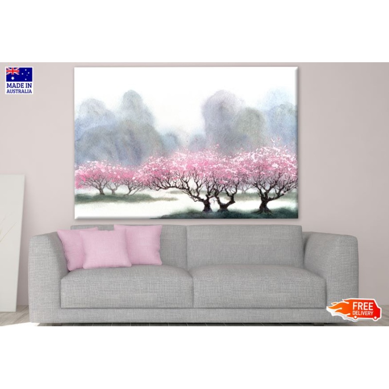 Blossom Trees Watercolor Painting Print 100% Australian Made