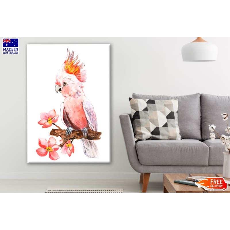 Cockatoo Bird Watercolor Painting Print 100% Australian Made