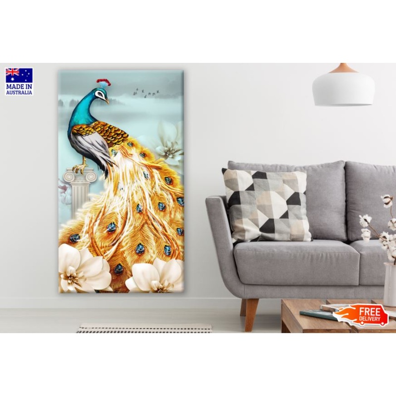 Colorful Peacock 3D Design Print 100% Australian Made