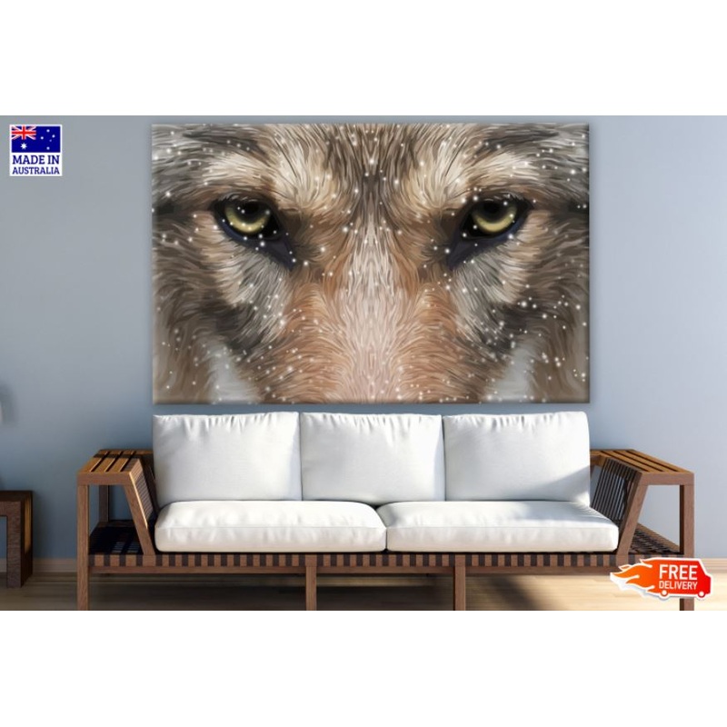 Wolf Face Portrait Design Print 100% Australian Made