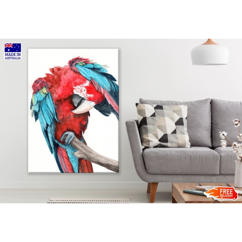 Colorful Parrot Watercolor Painting Print 100% Australian Made