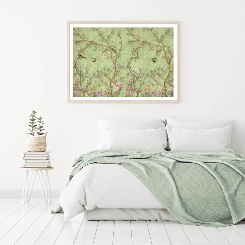 Birds & Flower Trees 3D Design Home Decor Premium Quality Poster Print Choose Your Sizes