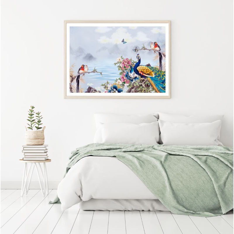 Birds & Flowers Digital Art Design Home Decor Premium Quality Poster Print Choose Your Sizes