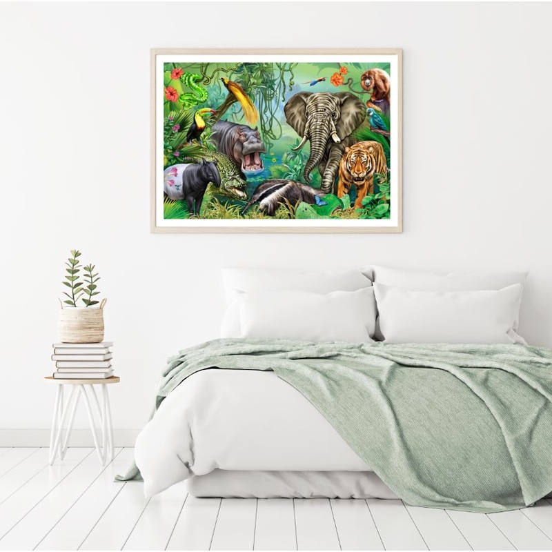 Colorful Wild Animals Watercolor   Home Decor Premium Quality Poster Print Choose Your Sizes