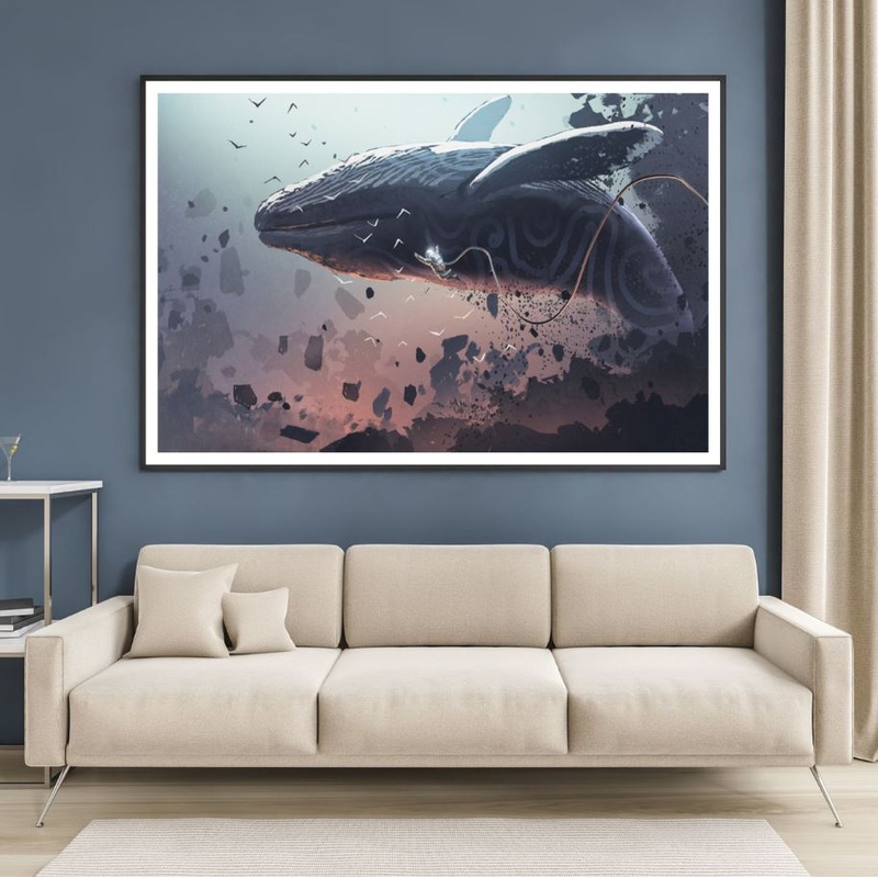 Whate Digital Art Painting Design Home Decor Premium Quality Poster Print Choose Your Sizes