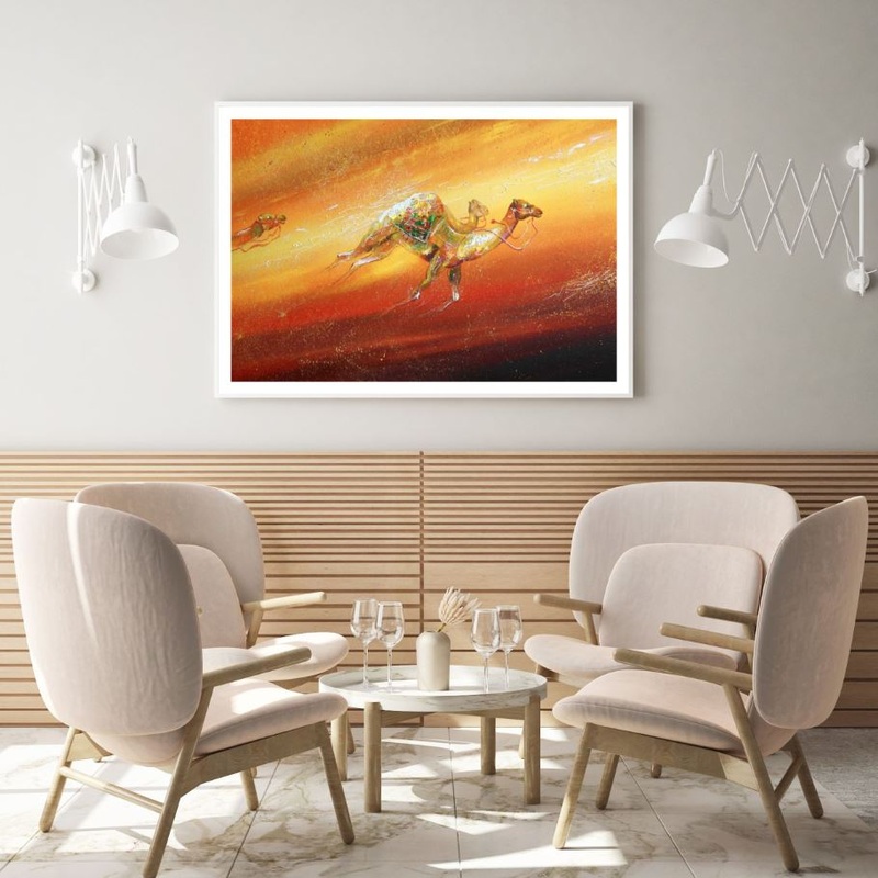 Camels Abstract Watercolor Paint Home Decor Premium Quality Poster Print Choose Your Sizes