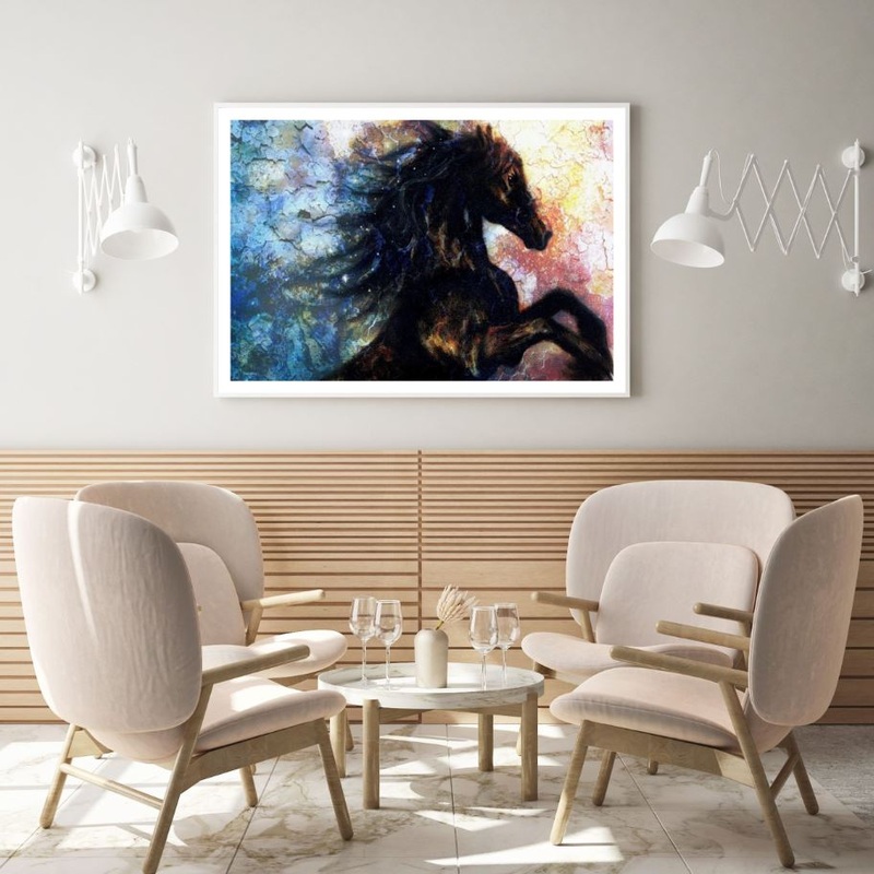 Colorful Abstract Horse Design Home Decor Premium Quality Poster Print Choose Your Sizes