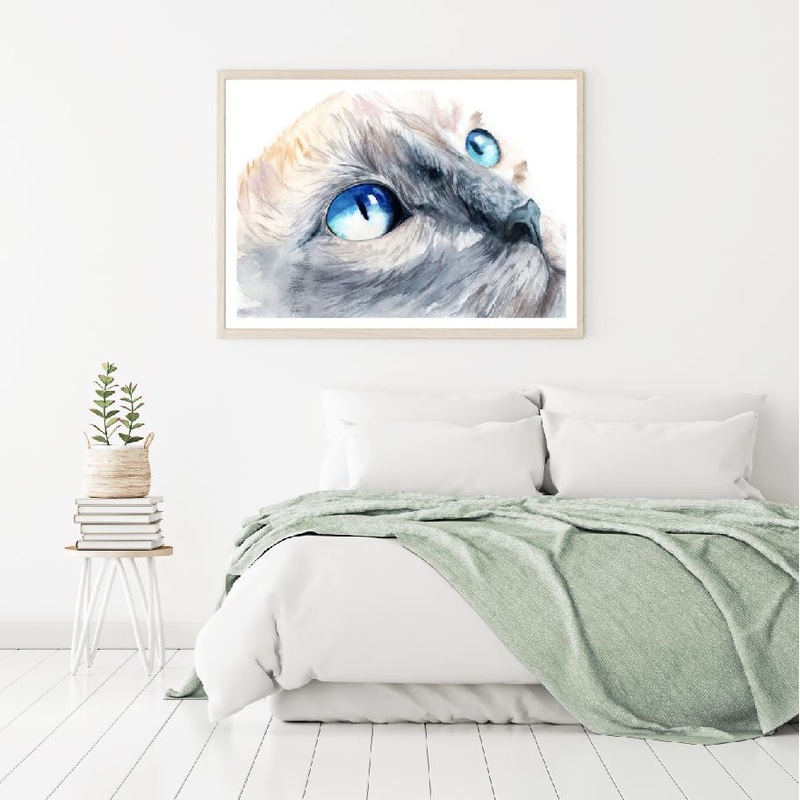 Colorful Cat Face Painting Home Decor Premium Quality Poster Print Choose Your Sizes