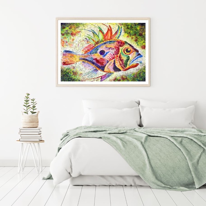 Colorful Fish Abstract Design Home Decor Premium Quality Poster Print Choose Your Sizes