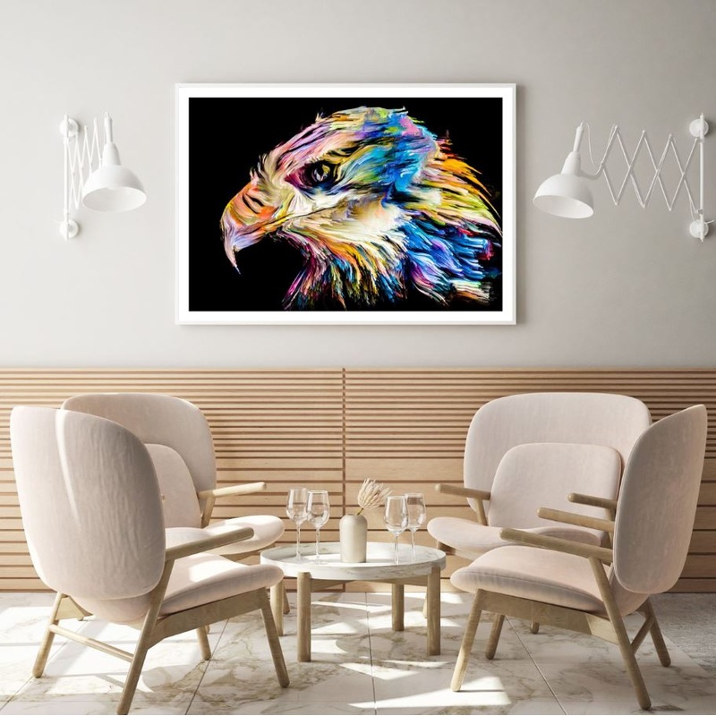 Colorful Hawk Abstract Design Home Decor Premium Quality Poster Print Choose Your Sizes