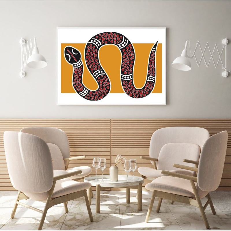 Colorful Snake Vector Art Home Decor Premium Quality Poster Print Choose Your Sizes