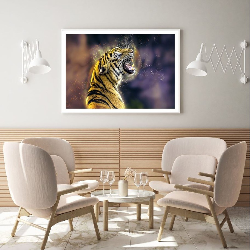 Tiger Portrait Oil Painting Home Decor Premium Quality Poster Print Choose Your Sizes