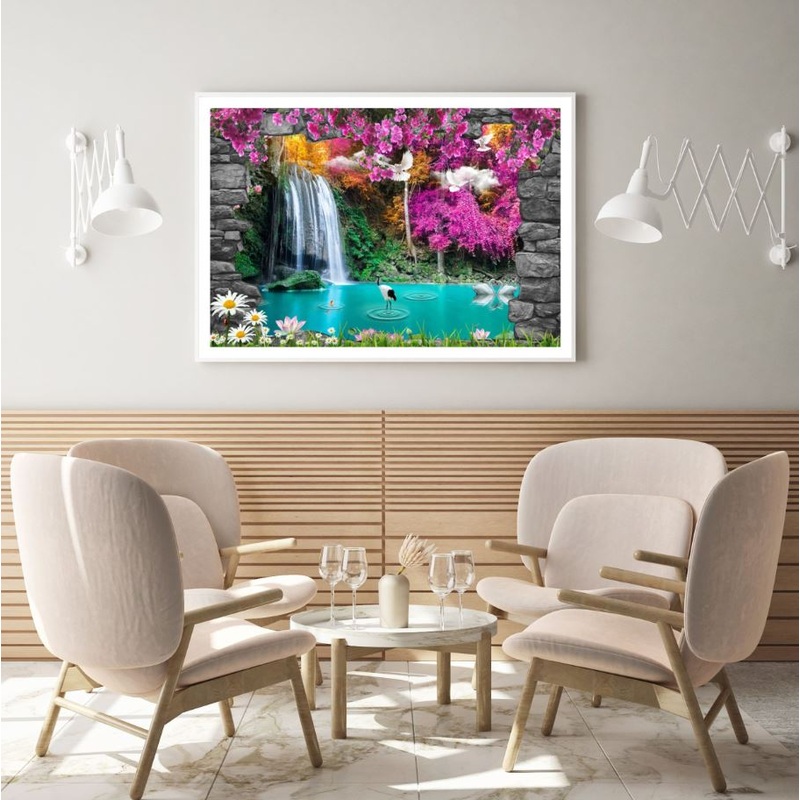 Waterfall Scenery Photograph Home Decor Premium Quality Poster Print Choose Your Sizes