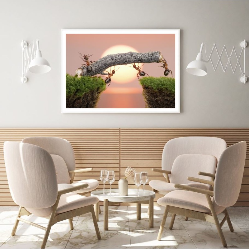 Ants Working Closeup Photograph Home Decor Premium Quality Poster Print Choose Your Sizes
