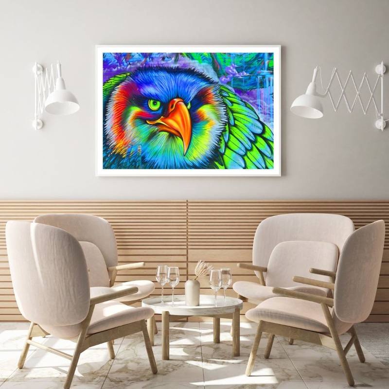 Colorful Abstract Eagle Portrait Home Decor Premium Quality Poster Print Choose Your Sizes