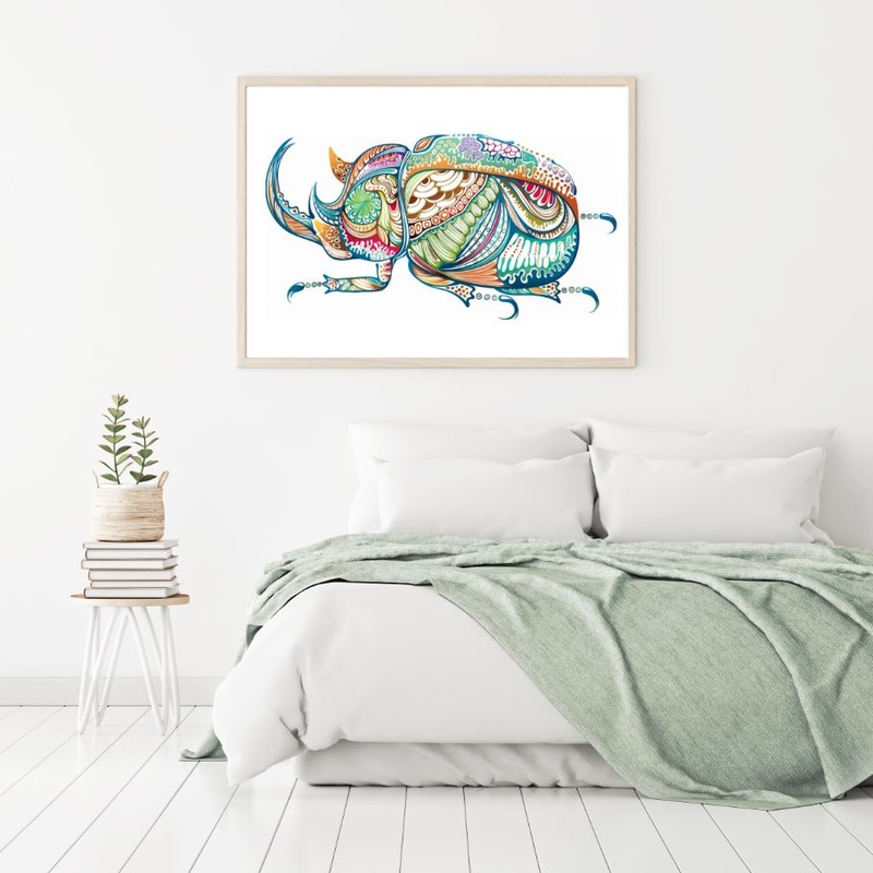 Colorful Abstract Pattern Insect Drawing Home Decor Premium Quality Poster Print Choose Your Sizes