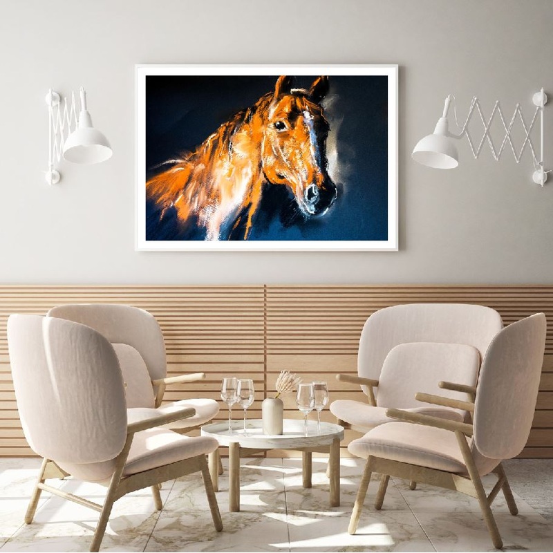 Colorful Horse Portrait Painting Home Decor Premium Quality Poster Print Choose Your Sizes