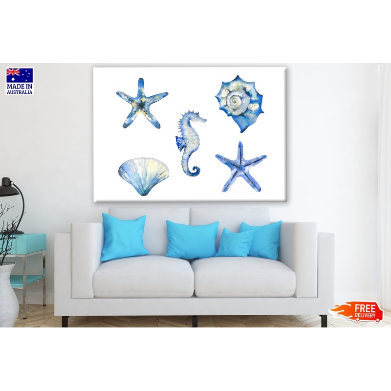 Sea Animals Watercolor Painting Print 100% Australian Made