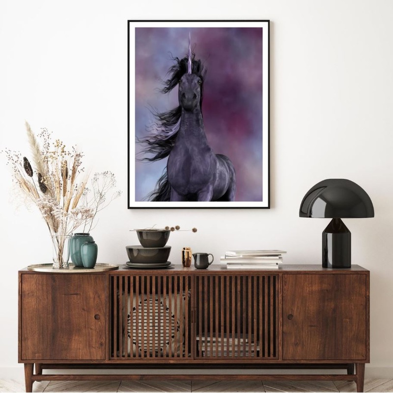 Unicorn Portrait Digital Art Home Decor Premium Quality Poster Print Choose Your Sizes