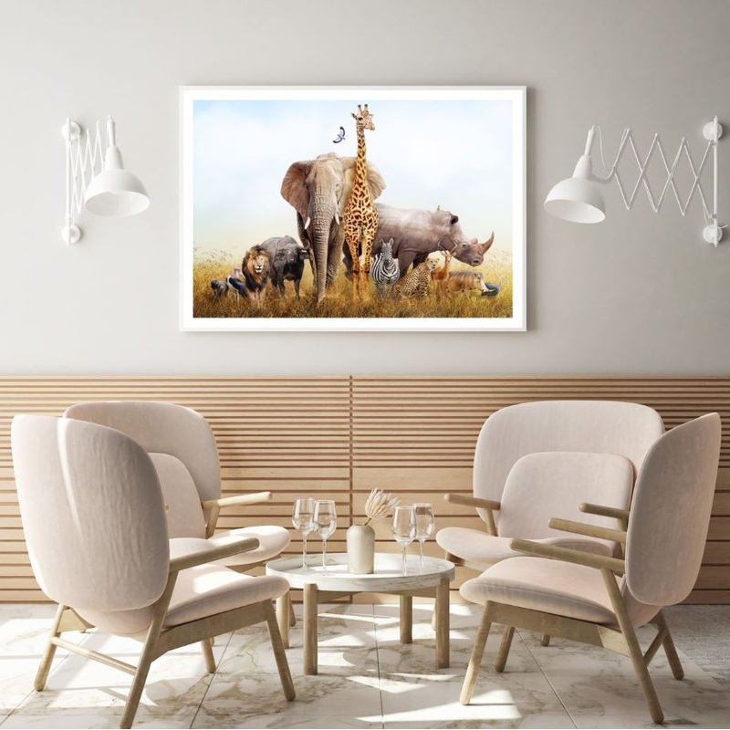 Wild Animals in Fiels Photograph Home Decor Premium Quality Poster Print Choose Your Sizes