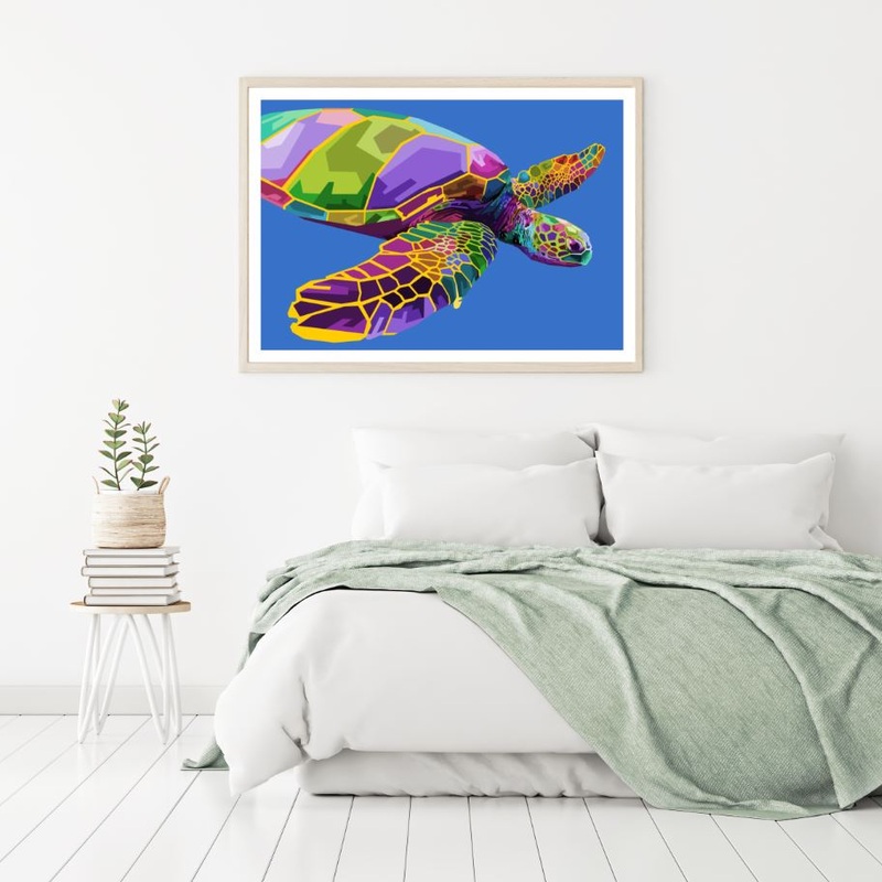 Colorful Abstract Turtle Design Home Decor Premium Quality Poster Print Choose Your Sizes