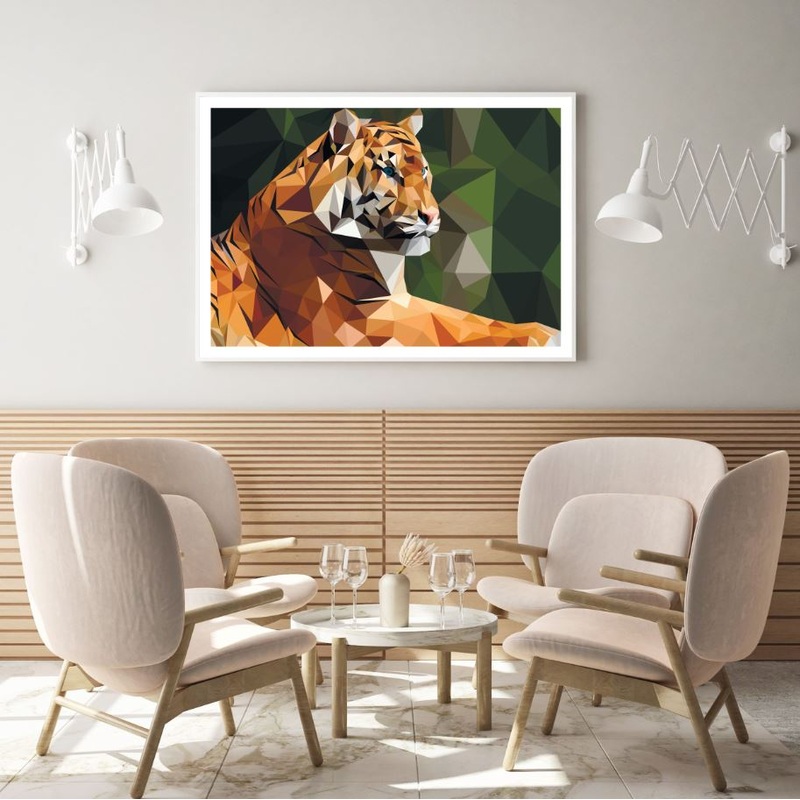 Colorful Tiger Abstract Design Home Decor Premium Quality Poster Print Choose Your Sizes