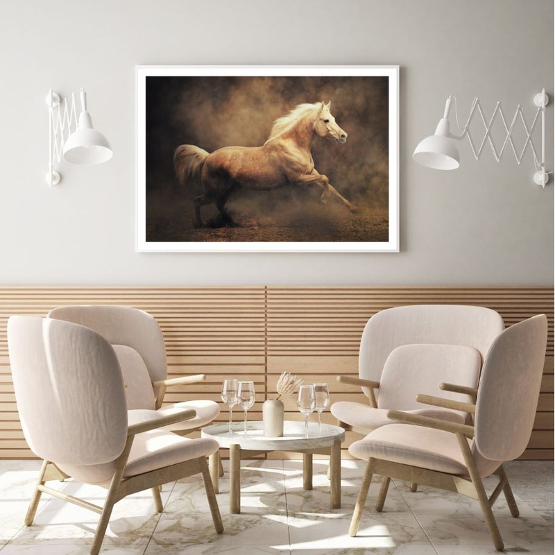 Running Horse Vintage Painting Home Decor Premium Quality Poster Print Choose Your Sizes